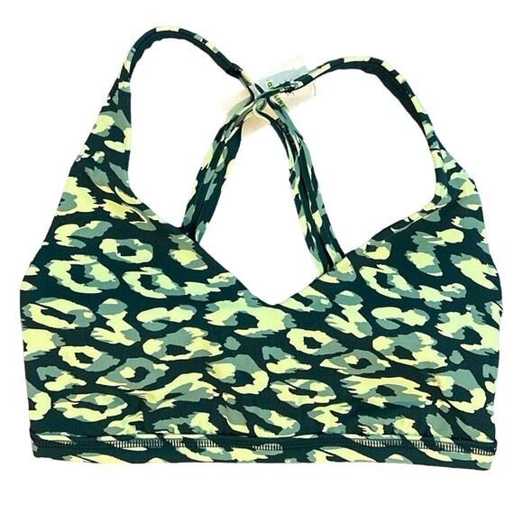 NWT OFFLINE Bye Aerie Cheetah Print Sports Bra Size XS Green - Picture 1 of 4